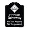 Signmission Designer Series-No Turn Around Or Trespassing With No Outlet Symbol, 24" H, BW-1824-9945 A-DES-BW-1824-9945 - alternate 1